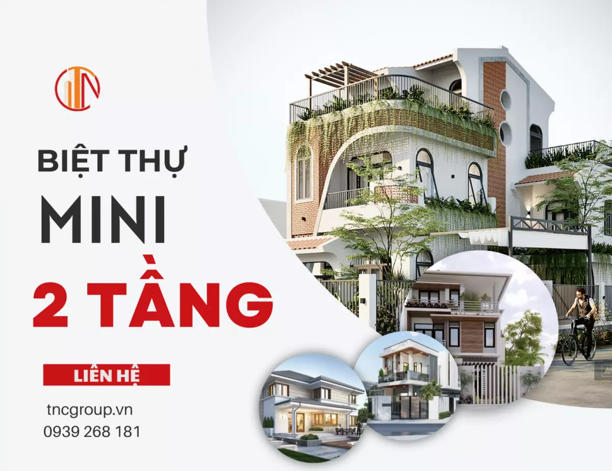 biệt thự mini 2 tầng đẹp