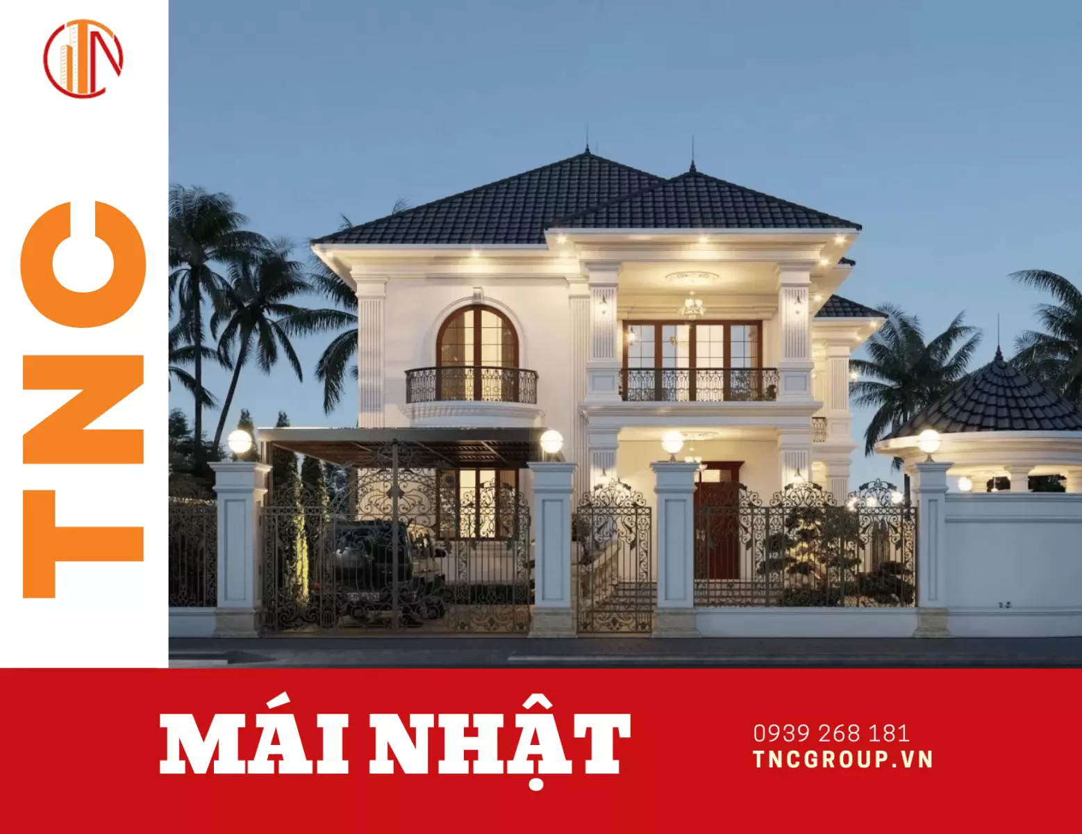 Mẫu biệt thự mini 2 tầng chữ L mái Nhật