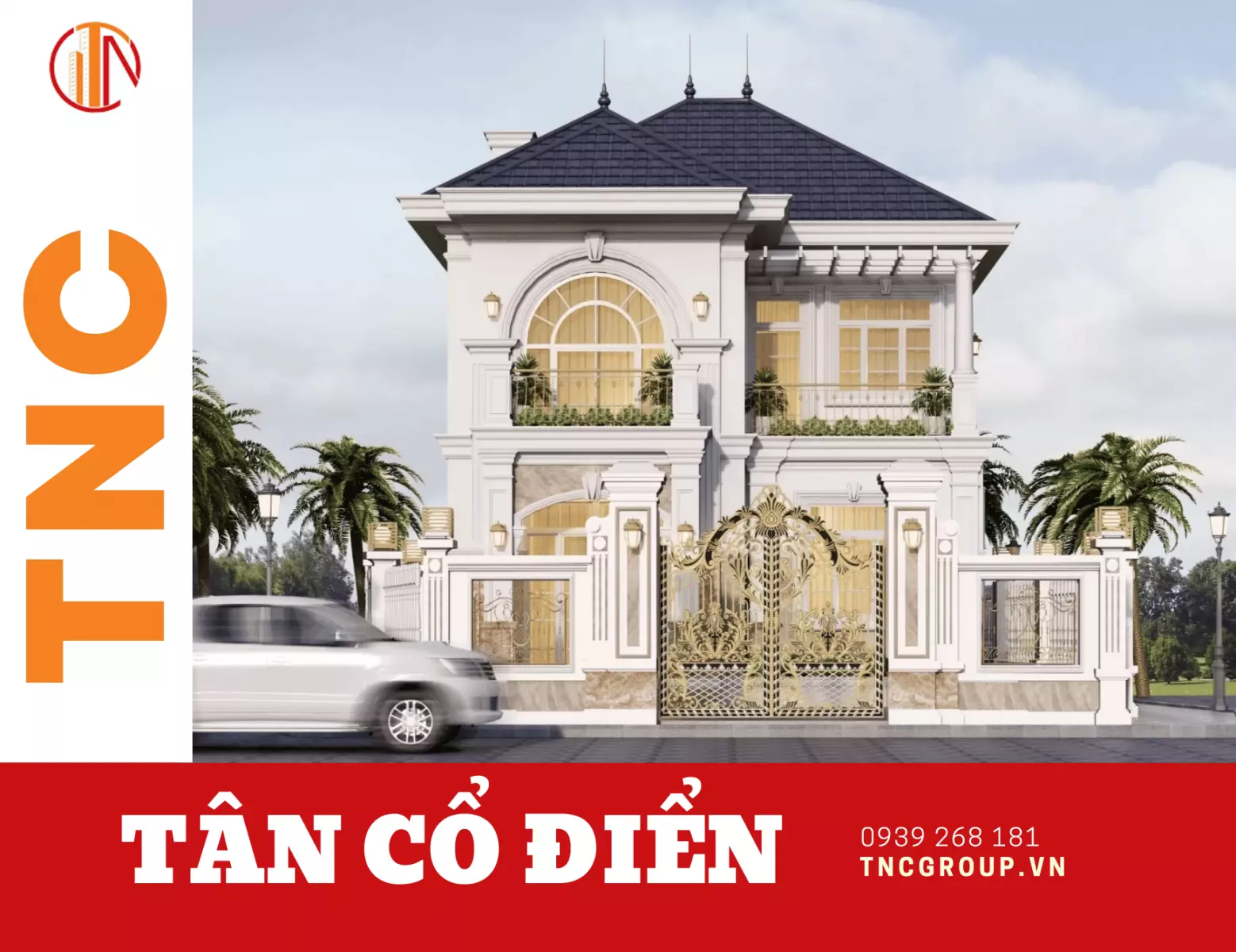 Biệt thự mini 2 tầng tân cổ điển