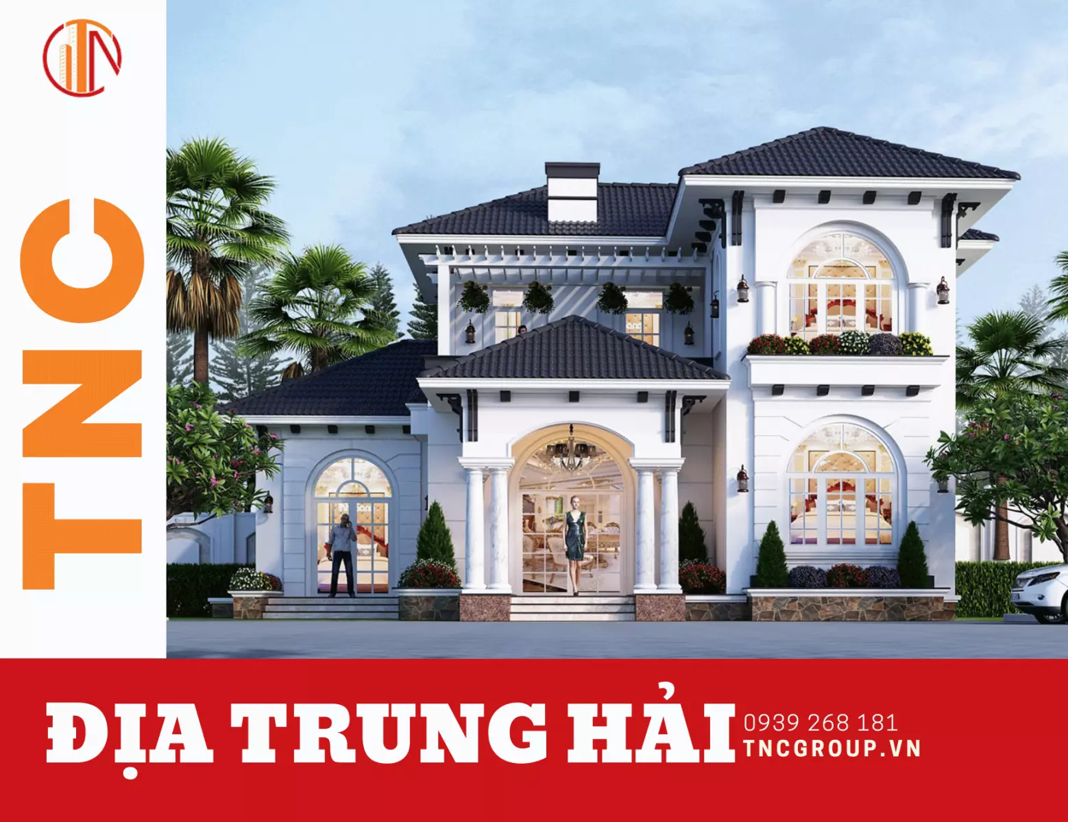 Biệt thự mini 2 tầng Địa Trung Hải