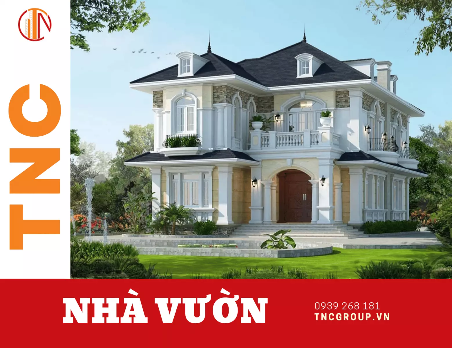 Mẫu biệt thự nhà vườn 2 tầng