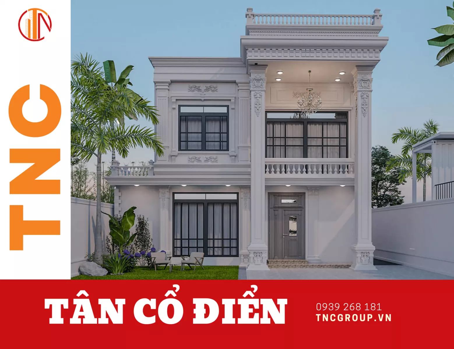 Biệt thự mini 2 tầng 100m2 tân cổ điển