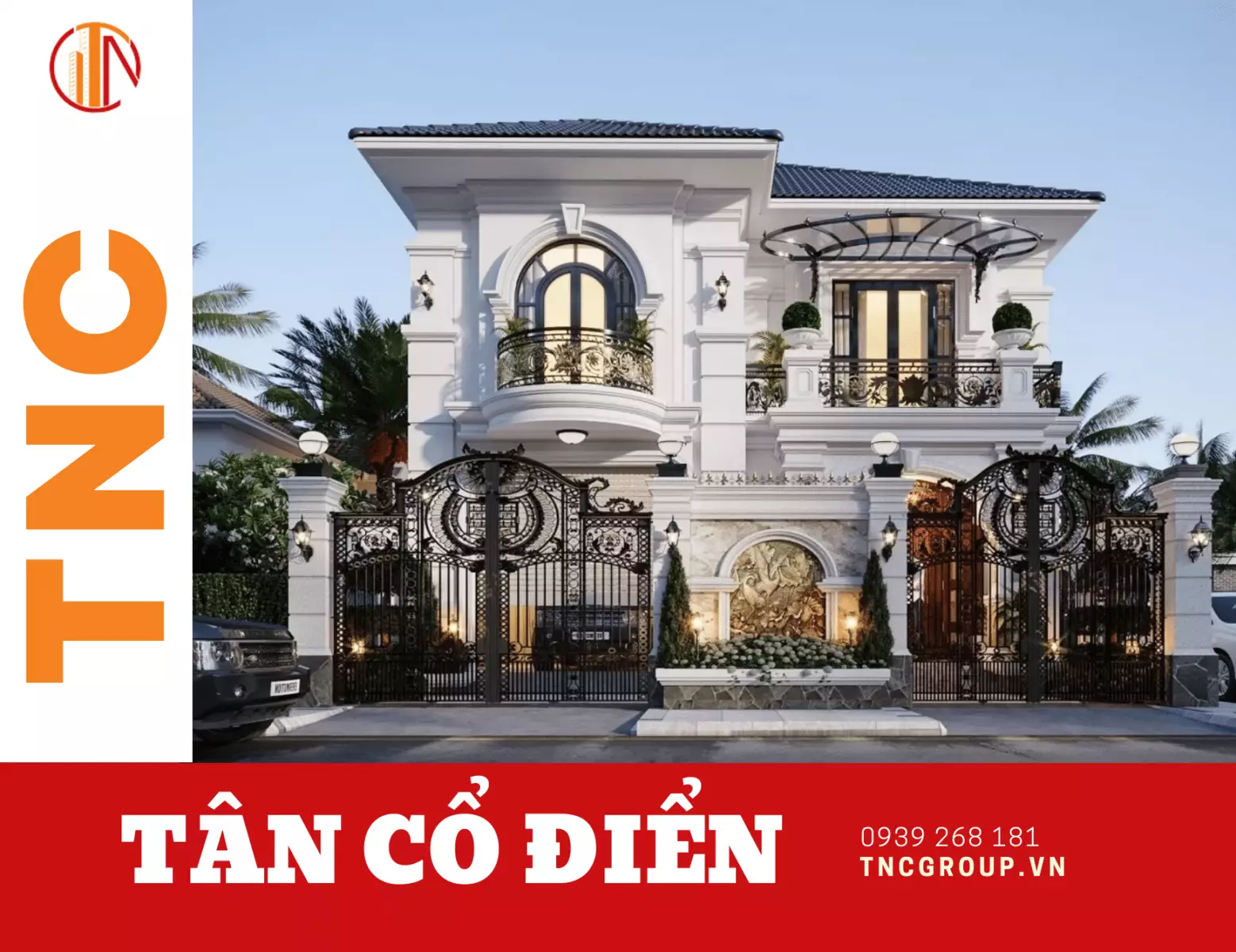 Biệt thự mini 2 tầng 100m2 tân cổ điển