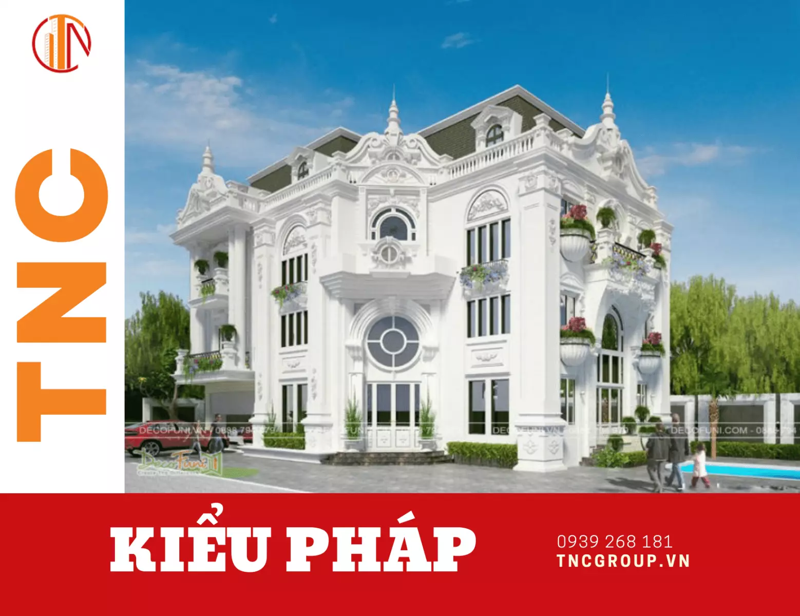 Biệt thự mini 2 tầng 100m2 thiết kế kiểu Pháp