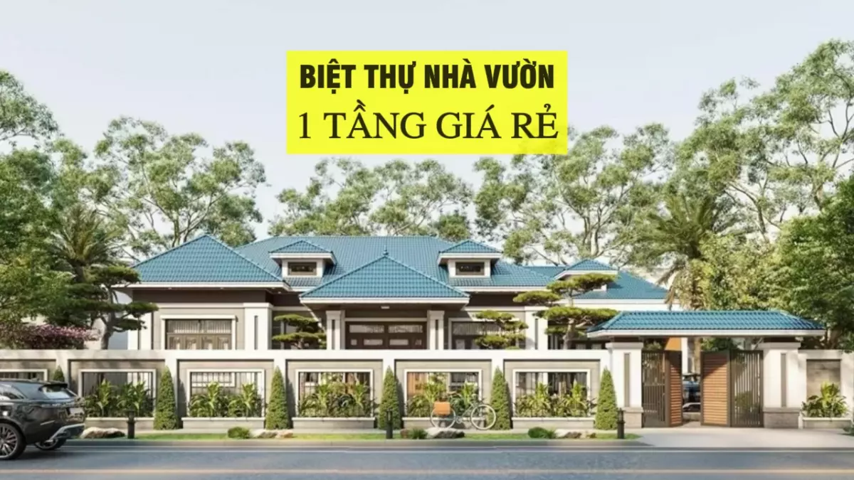 biệt thự nhà vườn 1 tầng giá rẻ