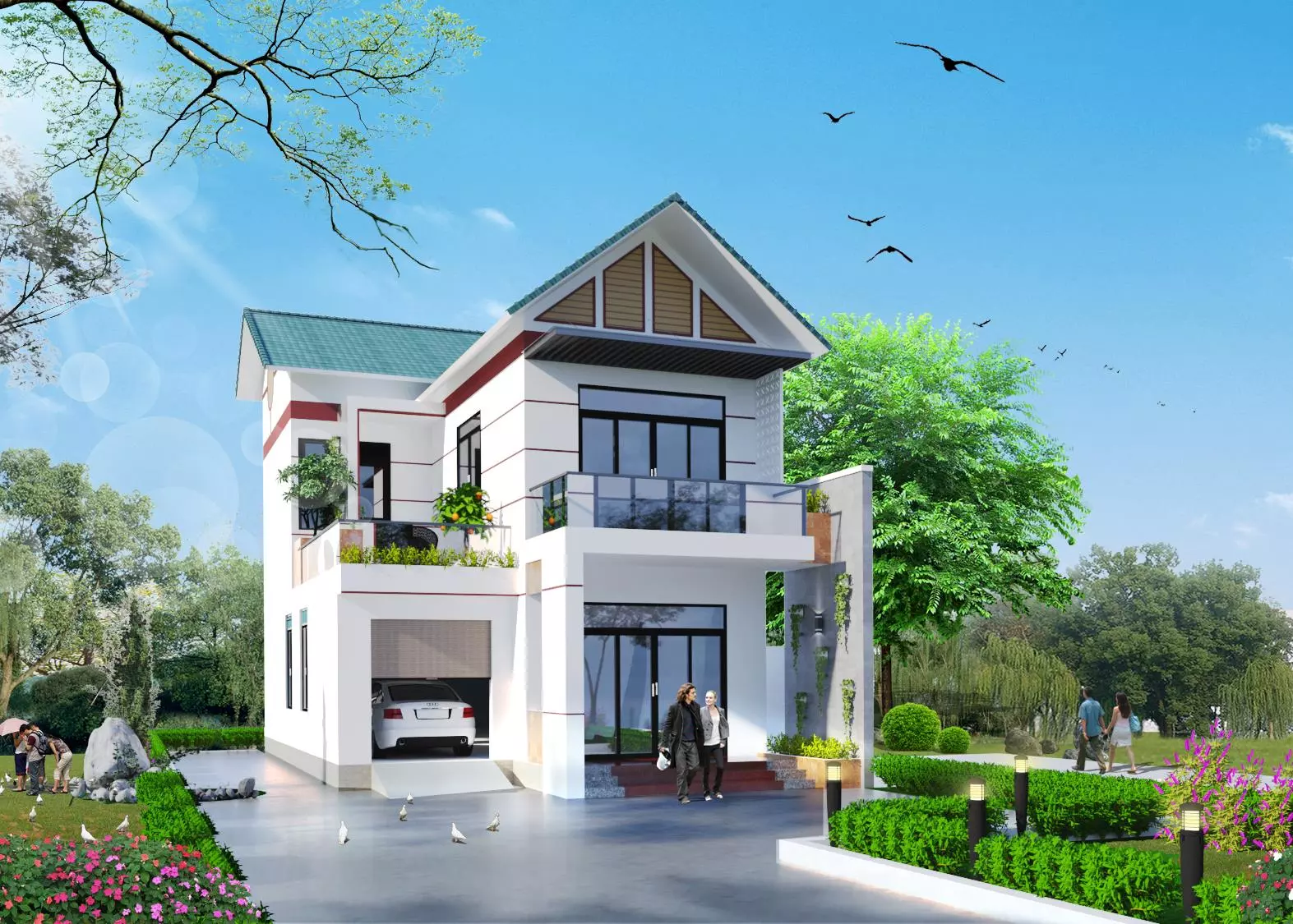 biệt thự sân vườn 300m2