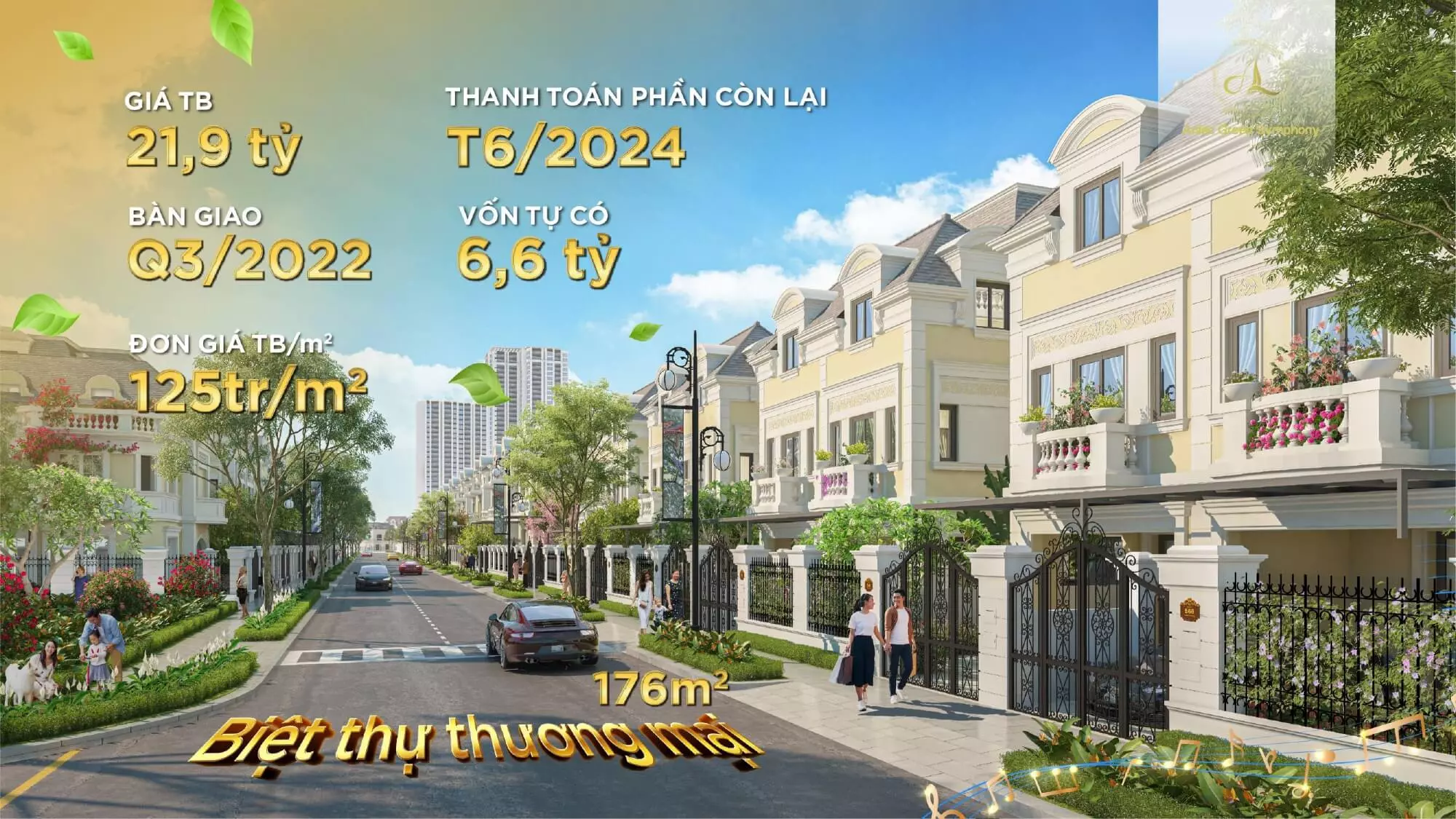 Bán nhà biệt thự Khu đô thị An Lạc Green Symphony Vân Canh Hoài Đức