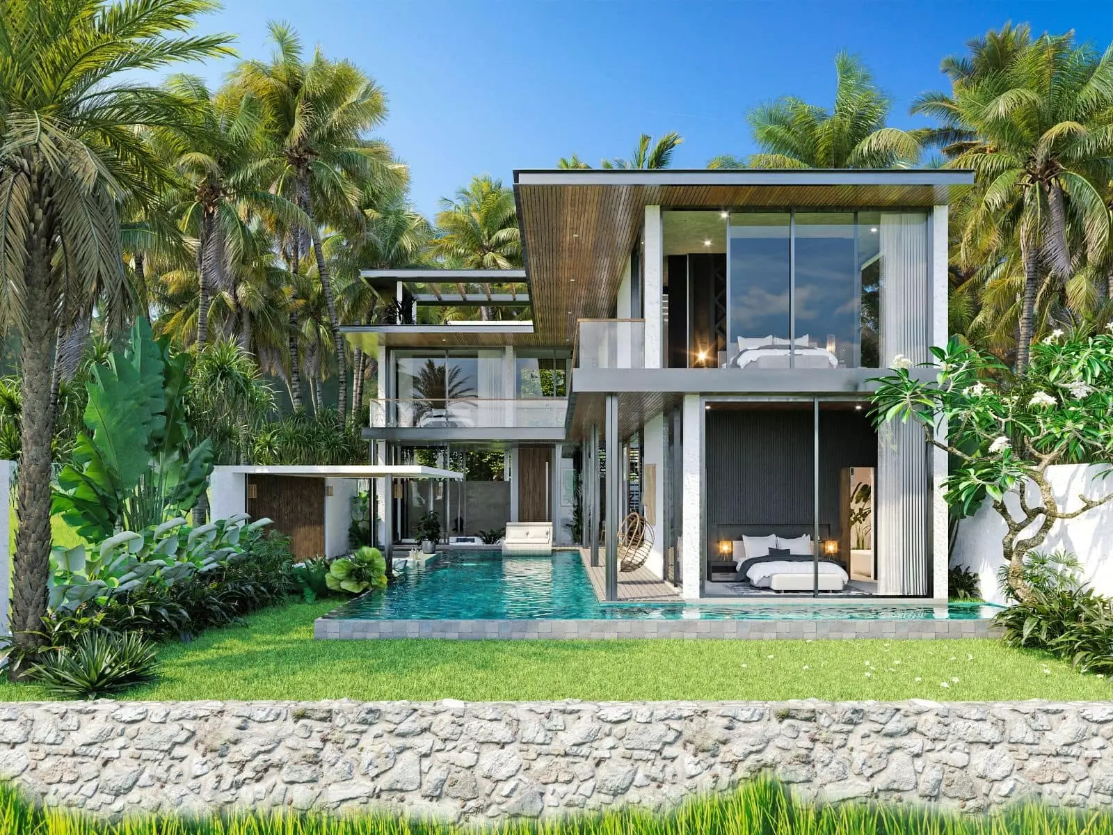 Mẫu villa phù hợp với những gia đình từ 5-7 người sinh sống đáp ứng nhu cầu sinh hoạt và thư giãn