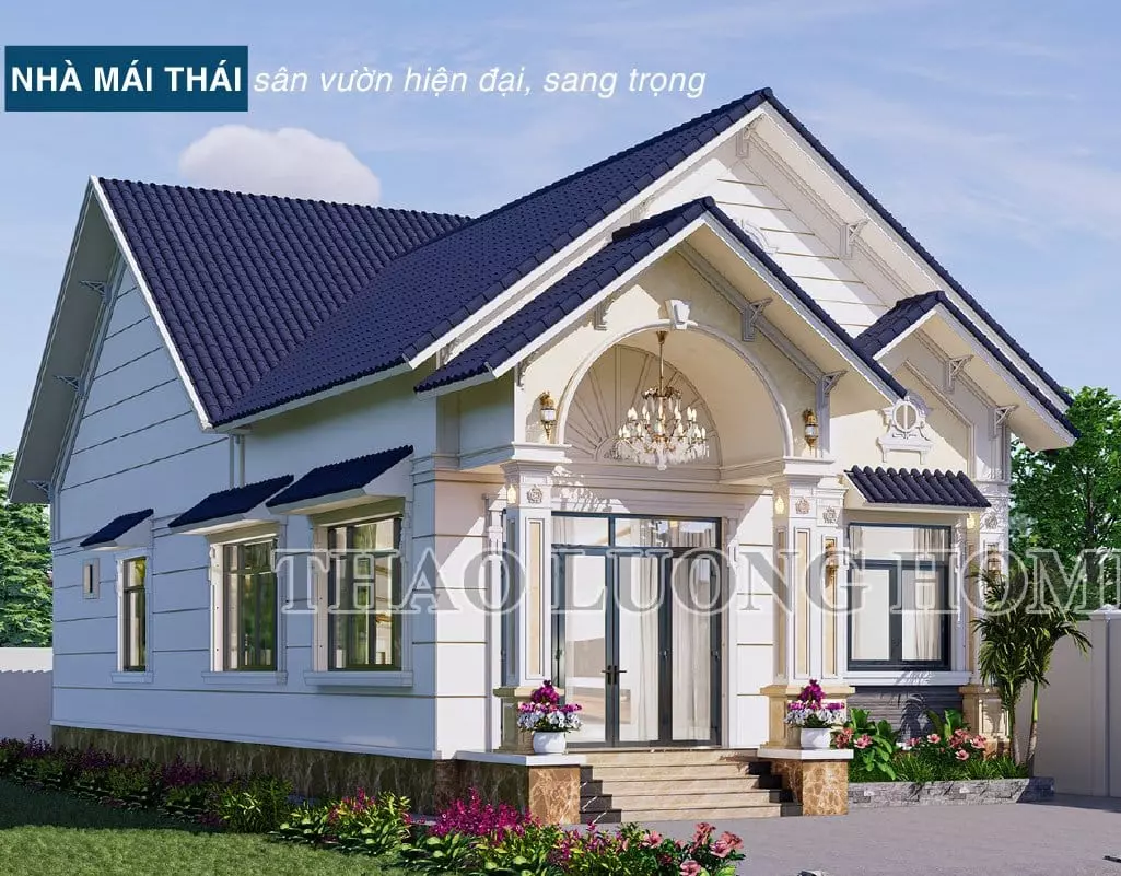 Nhà mái Thái sân vườn mang nét đẹp hiện đại