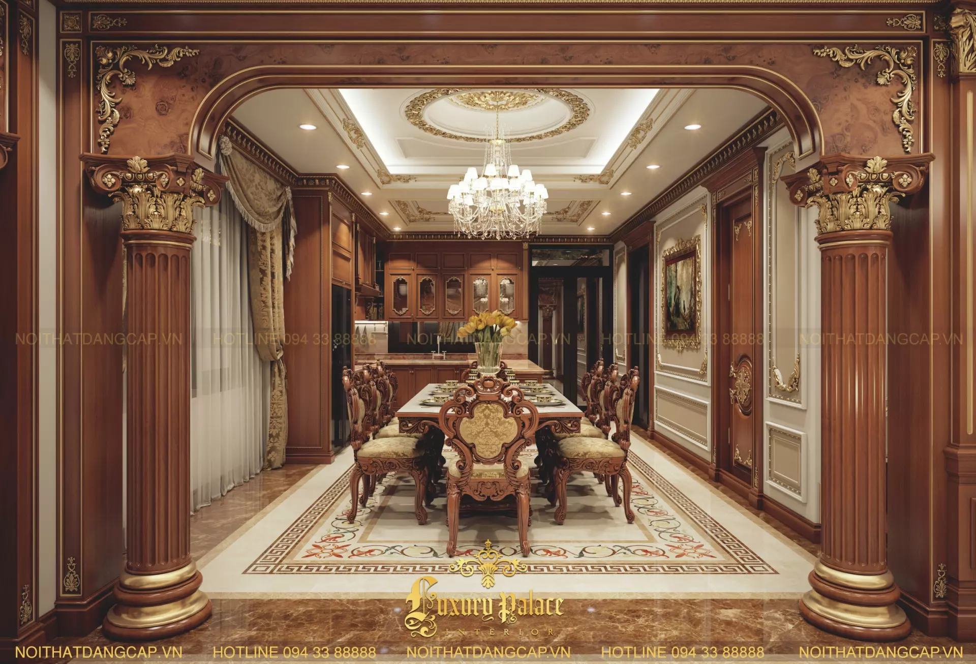 Thi công thiết kế biệt thự Pháp tại Luxury Palace