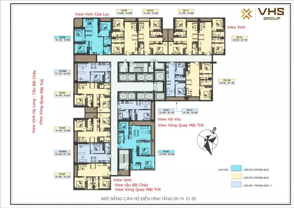 Mặt bằng tầng điển hình 05-19 21-35