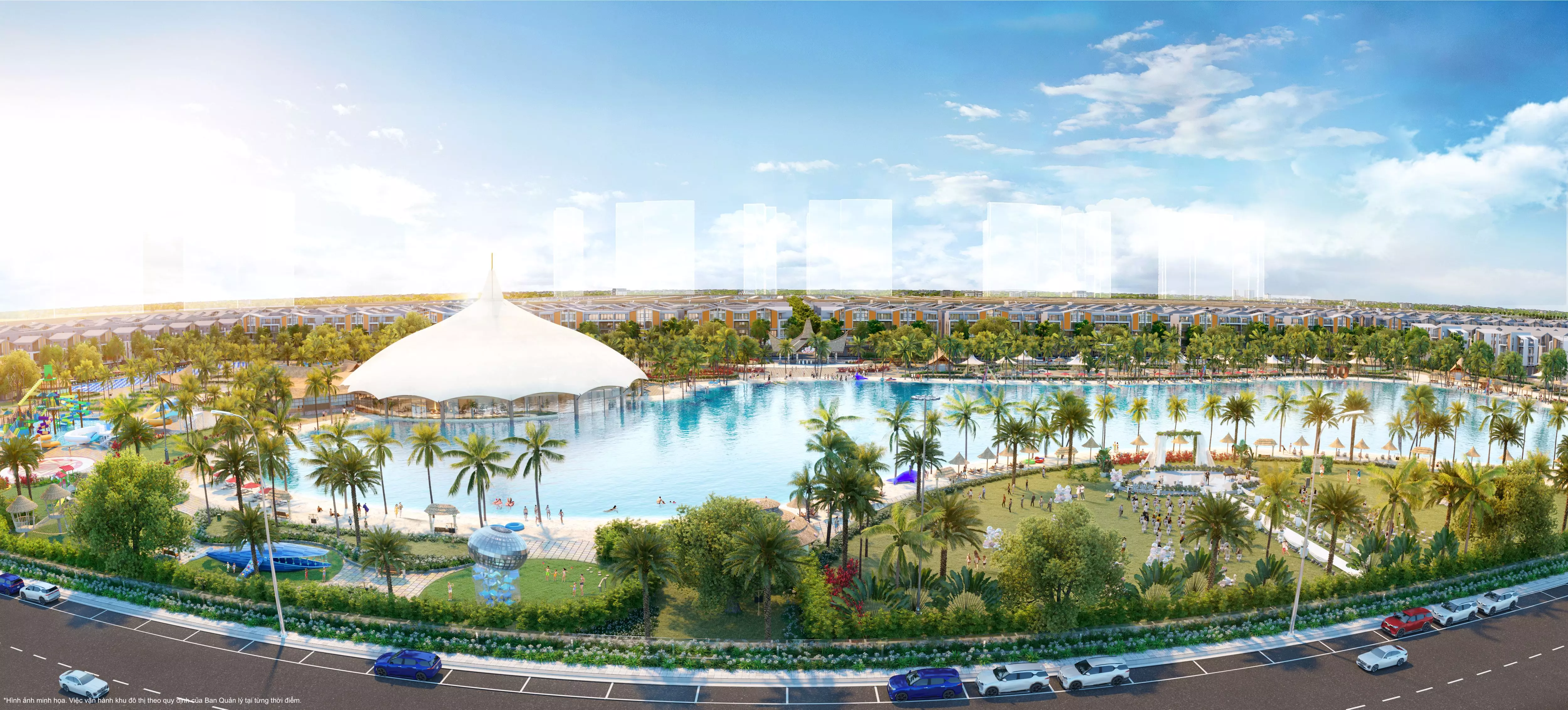 Biển nước mặn nhiệt đới Tropical Lagoon tại Vinhomes Ocean Park 3 - The Crown