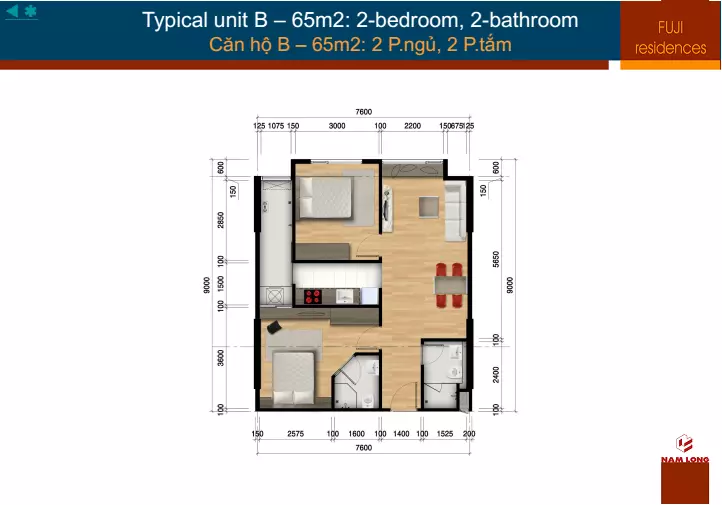 Loại căn hộ 65m2