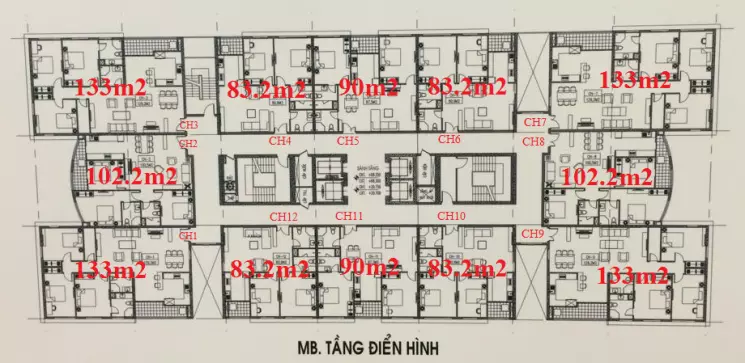 mặt bằng no3t2