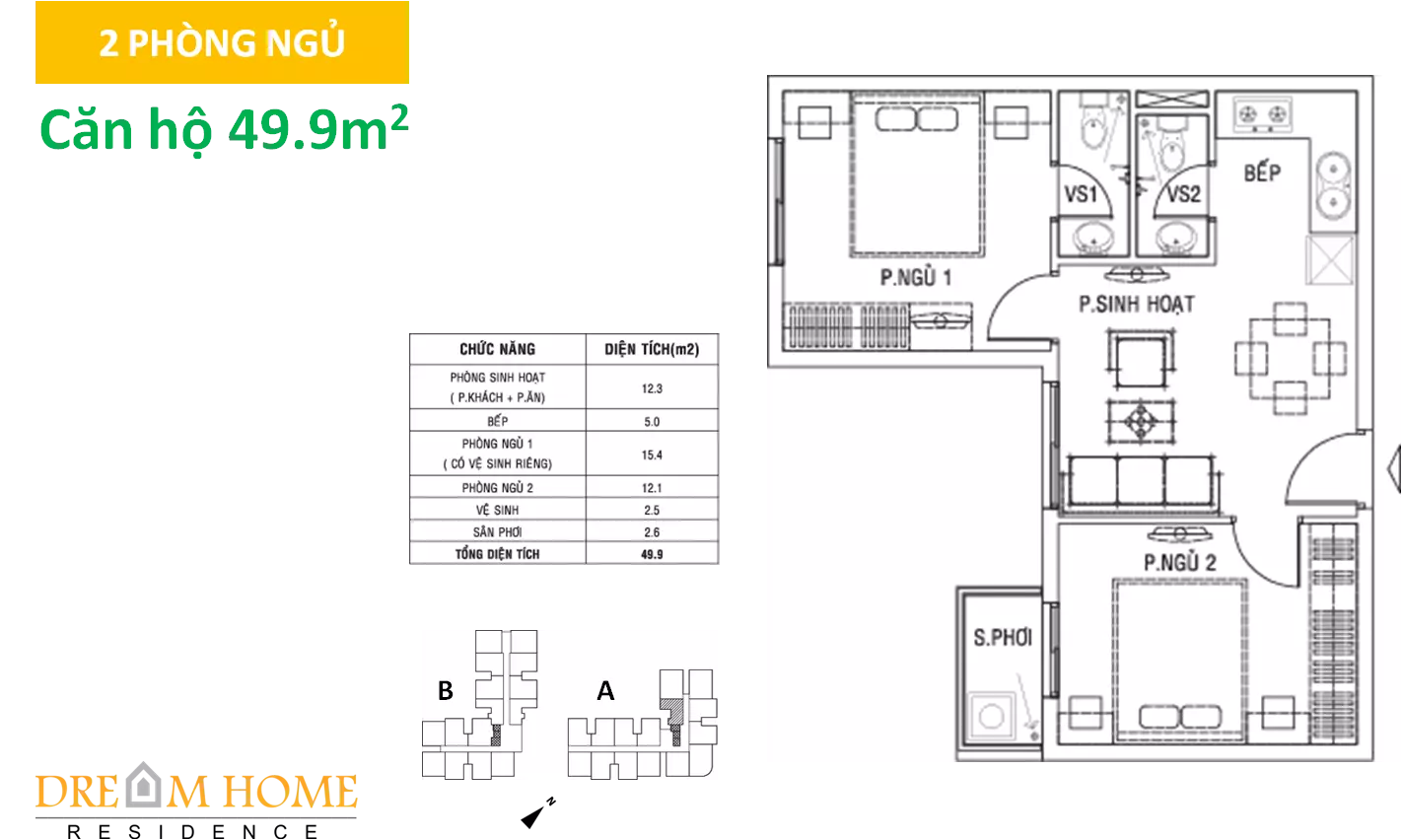 căn 49,9m2 dream home gò vấp