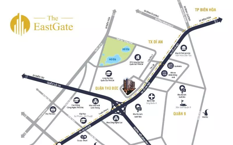 Sơ đồ vị trí dự án The EastGate