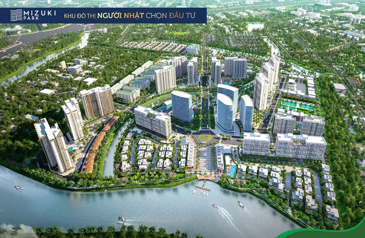 Phối cảnh tổng thể Mizuki Park Nam Long