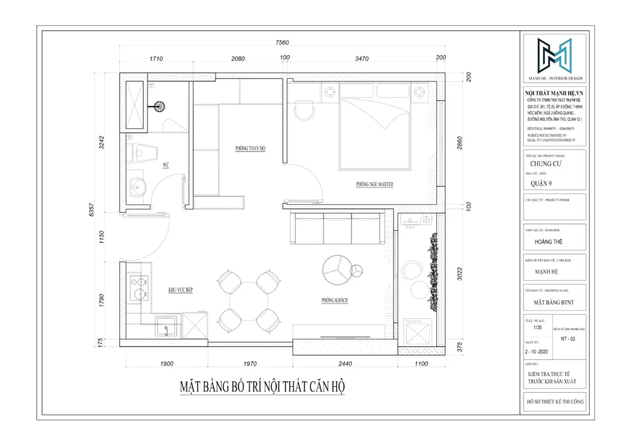 Bố trí mặt bằng căn hộ penthouse đẹp