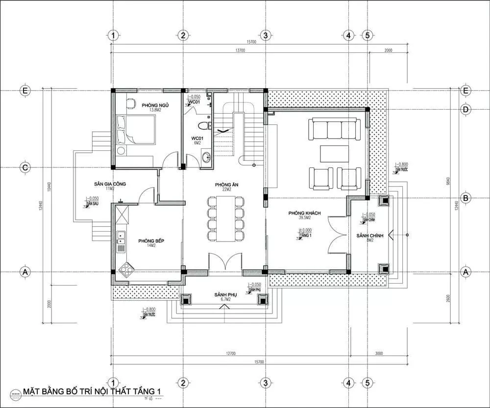 Thiết kế nhà 2 tầng 100m2