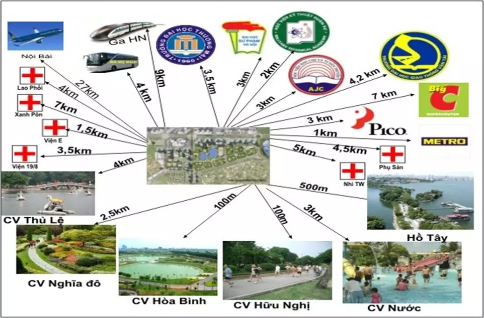 Vị trí dự án Ngoại Giao Đoàn