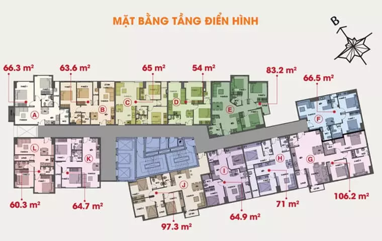 Mặt bằng tổng thể dự án 91 Phạm Văn Hai