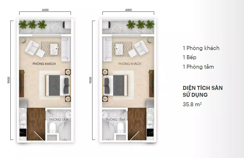 Thiết kế Căn hộ Studio Central Residence