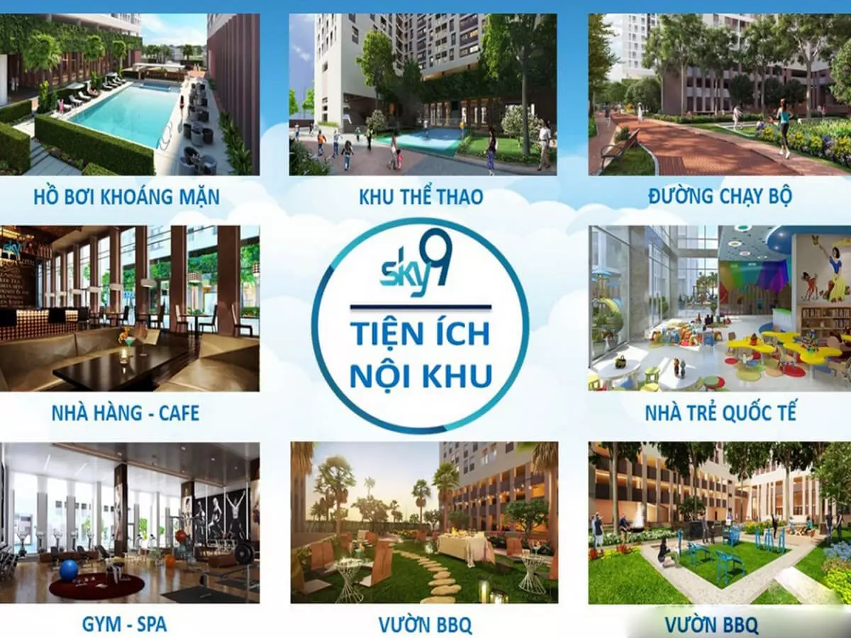 Thiết kế căn hộ Sky 9 hiện đại, không gian rộng rãi