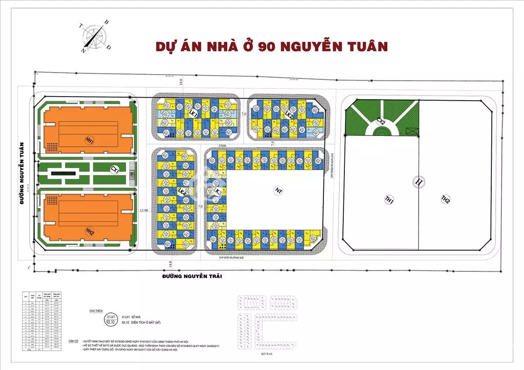 Mặt bằng tổng thể dự án 90 Nguyễn Tuân