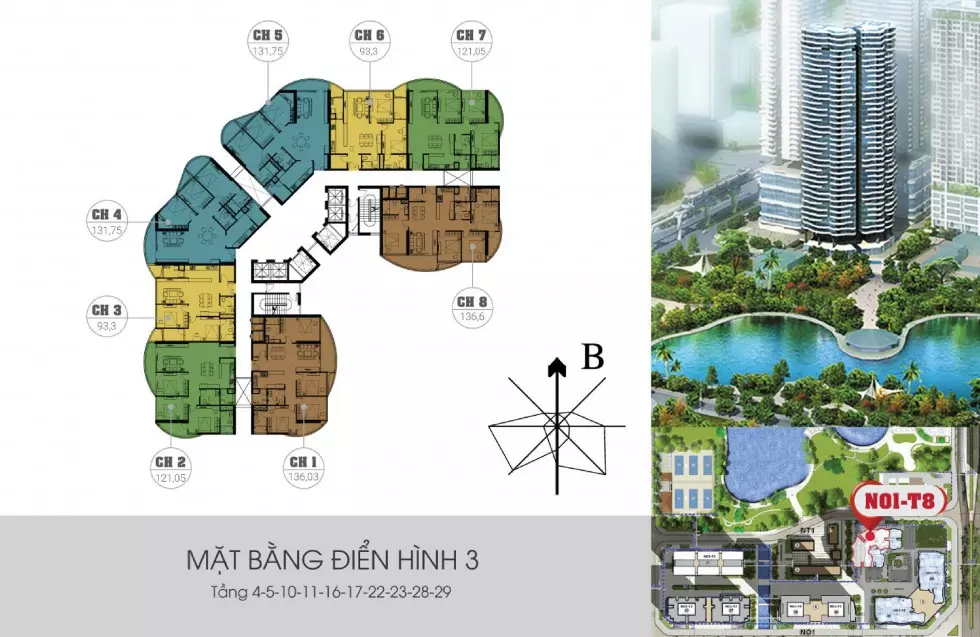 Mặt bằng N01-T8 Ngoại Giao Đoàn