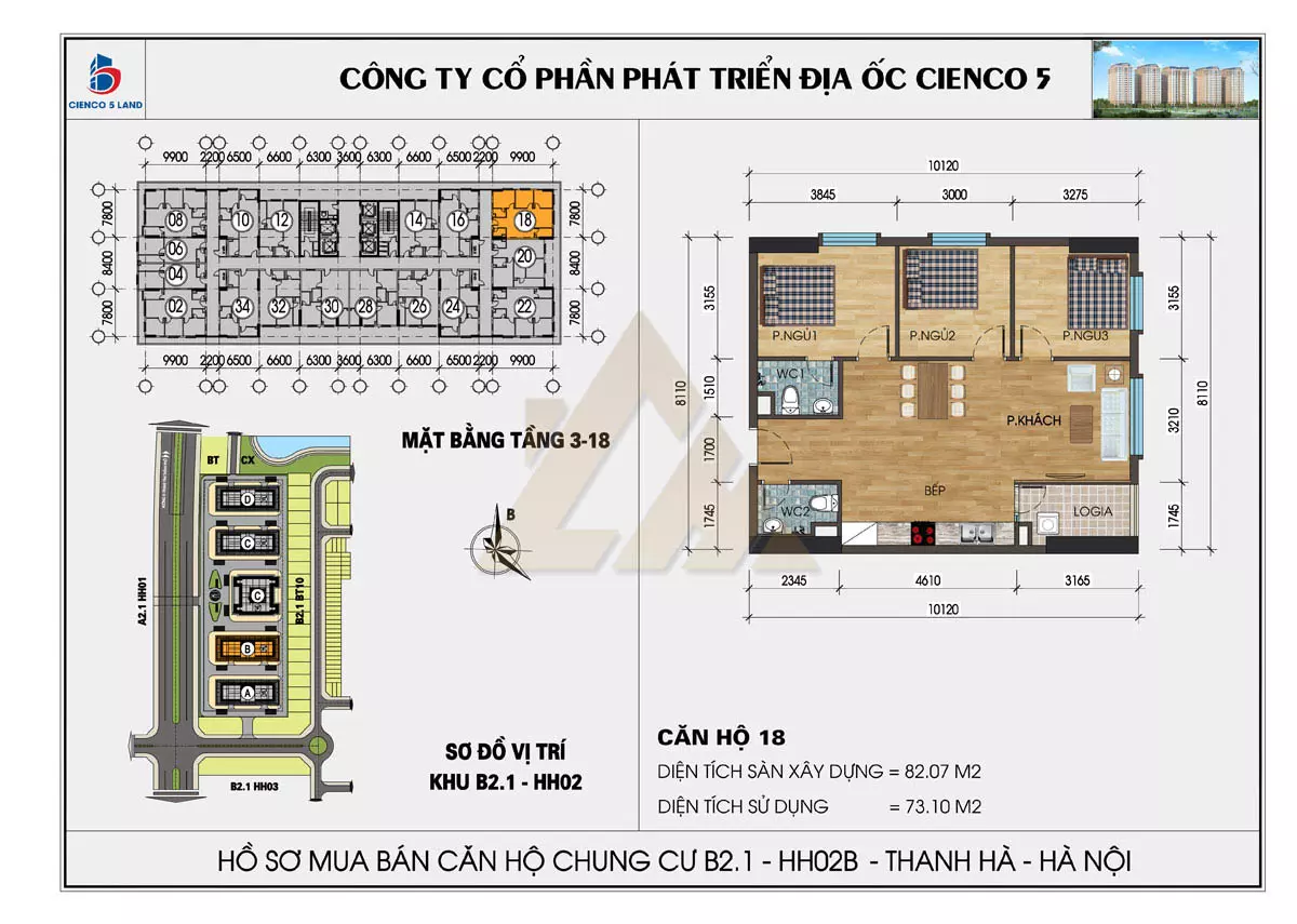 chung cư thanh hà 3 phòng ngủ