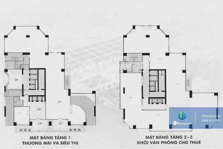 Sảnh phía ngoài Tòa nhà SME Hoàng Gia