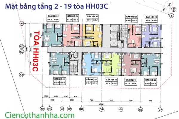 Tổng quan chung cư B1.3 HH03 - Cienco Thanh Hà