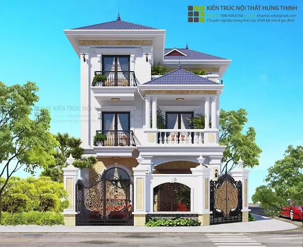 Mẫu thiết kế nhà biệt thự liền kề 3 tầng