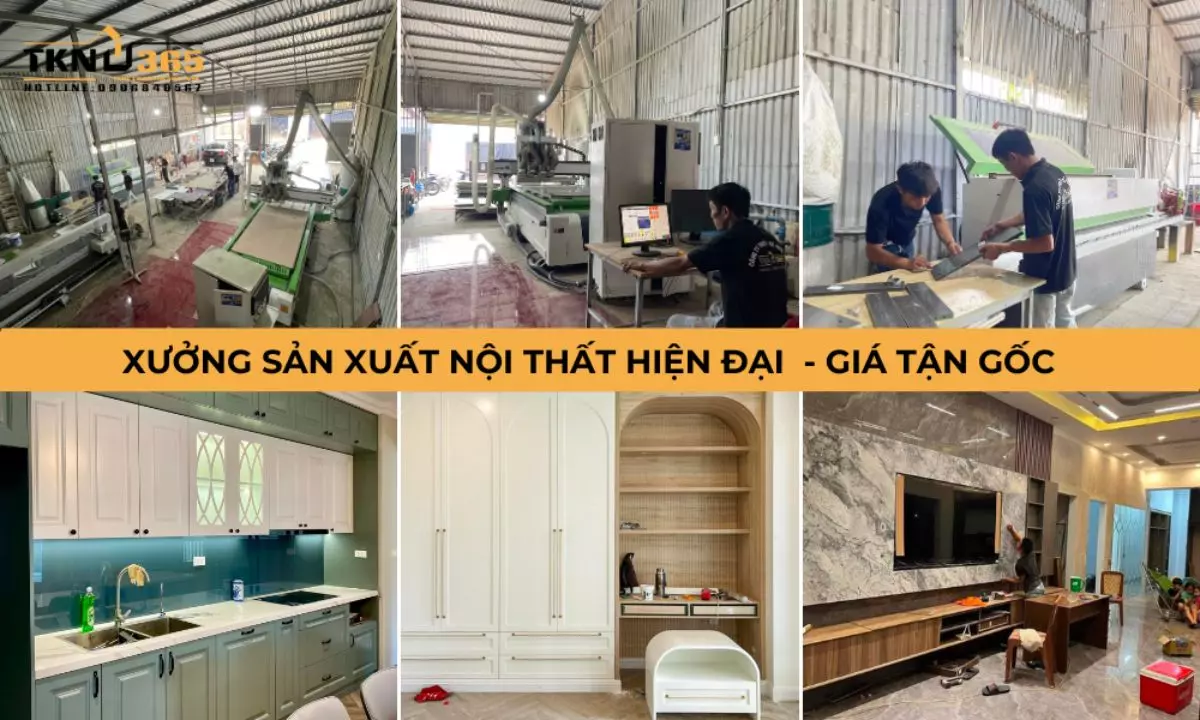 Xưởng gia công nội thất của Thiết Kế Nhà 365