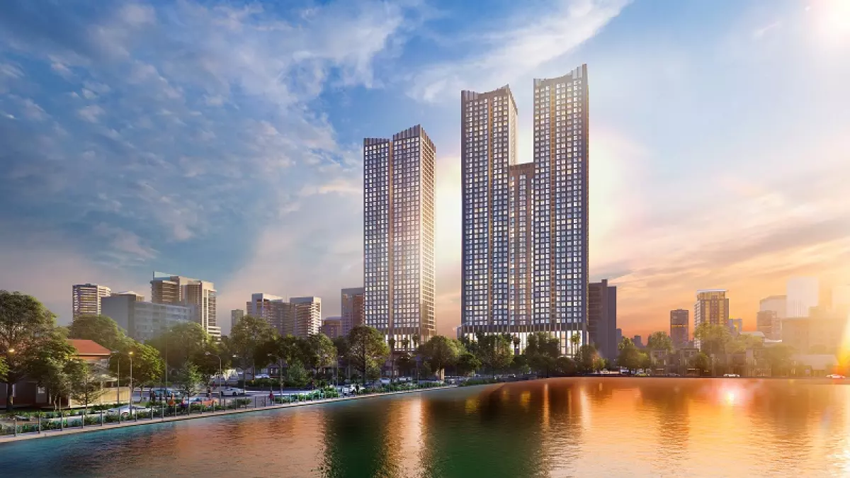 Phối cảnh chung cư Ariyana Lakeside Văn Quán