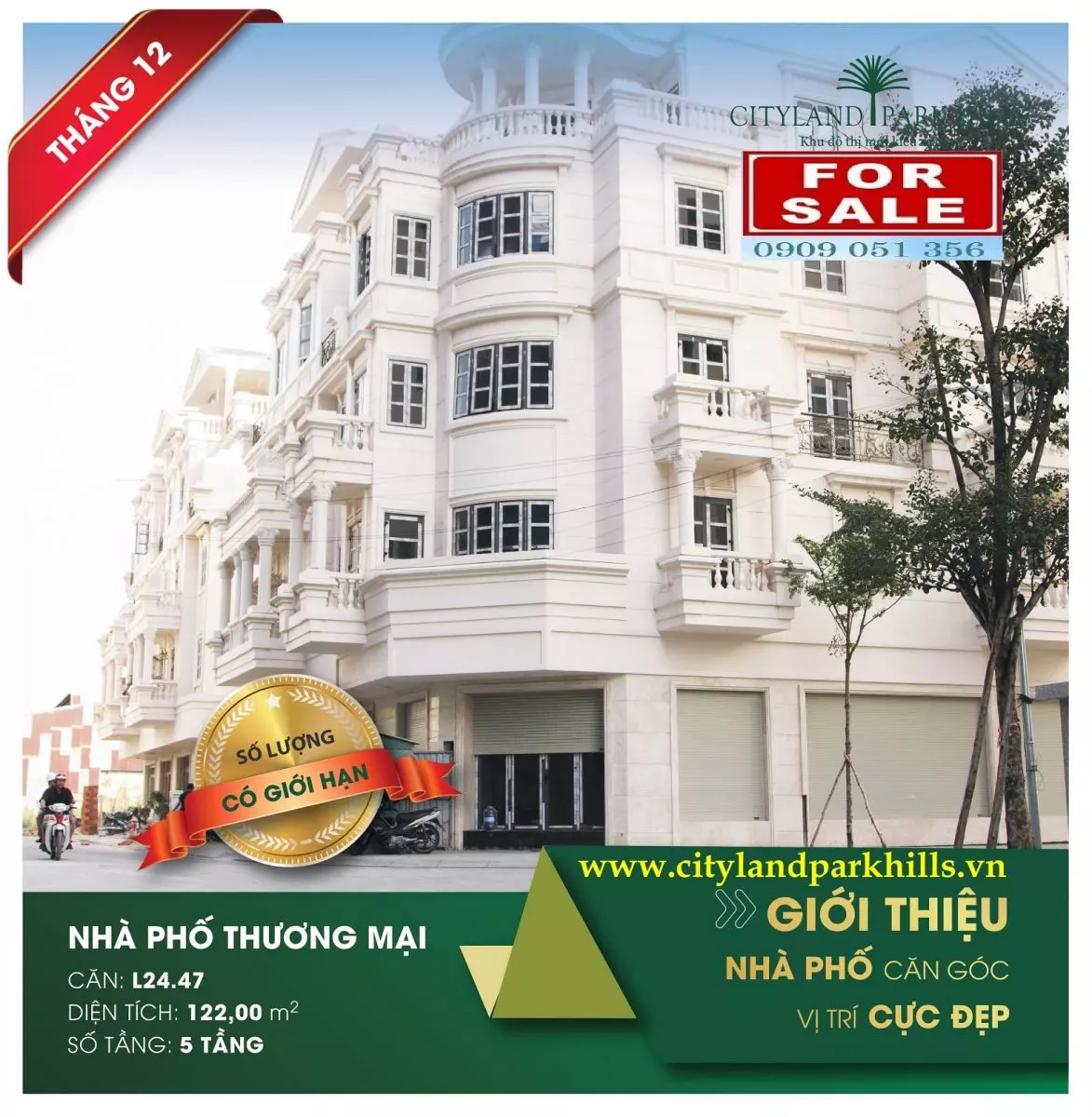 Cityland mở bán nhà phố căn góc 2 mặt tiền