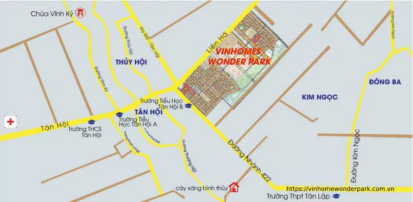 Vị trí của Vinhomes Wonder Park