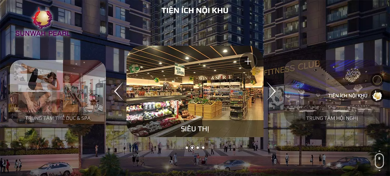 Tiện ích khu Shophouse Sunwah Pearl