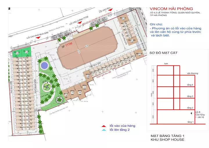 mặt bằng vincom hải phòng