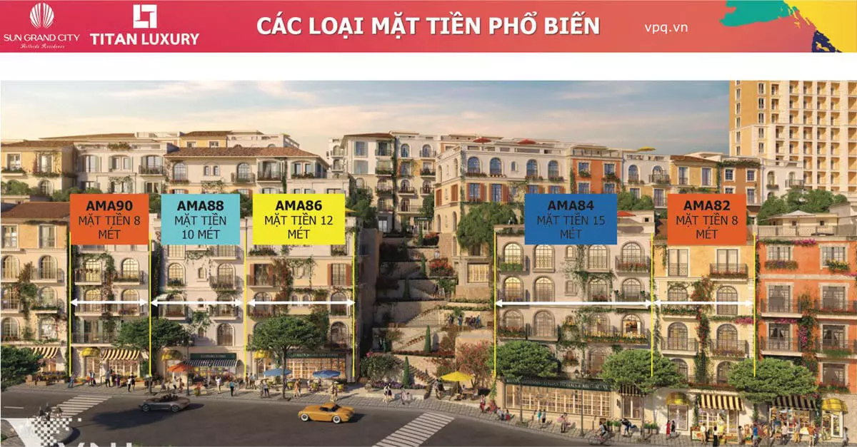 Mặt ngoài đặc trung của Shophouse Địa Trung Hải phân khu The Center