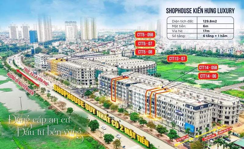 Shophouse Kiến Hưng Luxury đang là sản phẩm HOT nhất