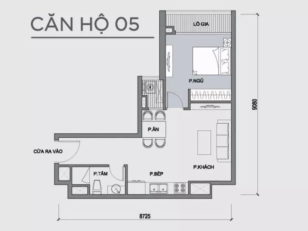 Mặt bằng căn hộ số 06 Park 1 Vinhomes Central Park