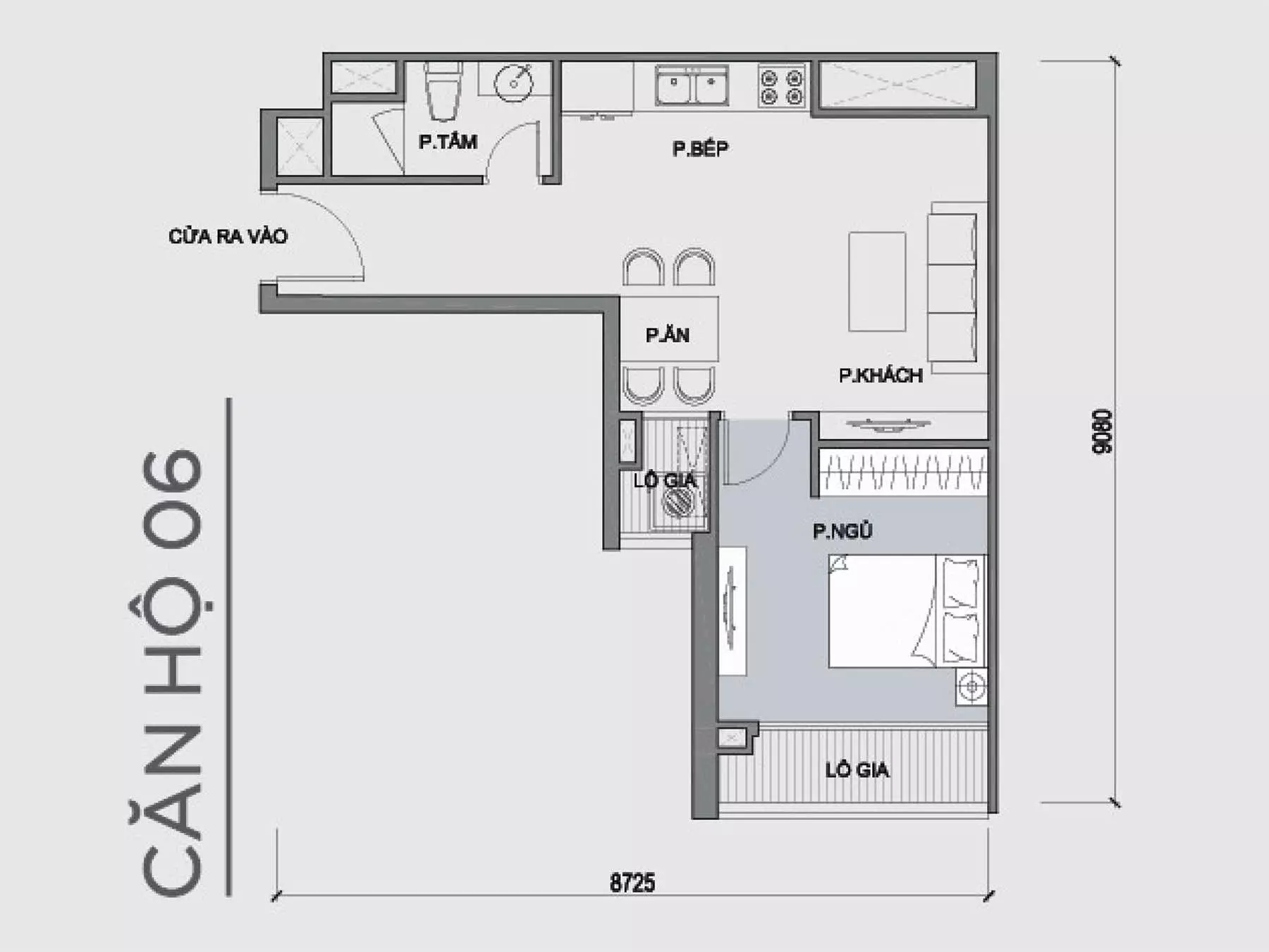 Mặt bằng căn hộ số 03 Park 1 Vinhomes Central Park