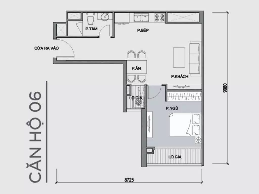 Mặt bằng căn hộ số 04 Park 1 Vinhomes Central Park