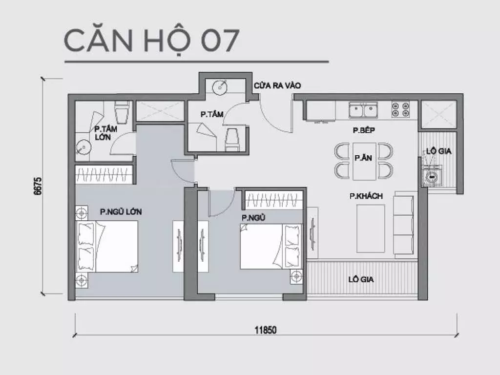 Mặt bằng căn hộ số 12 Park 1 Vinhomes Central Park