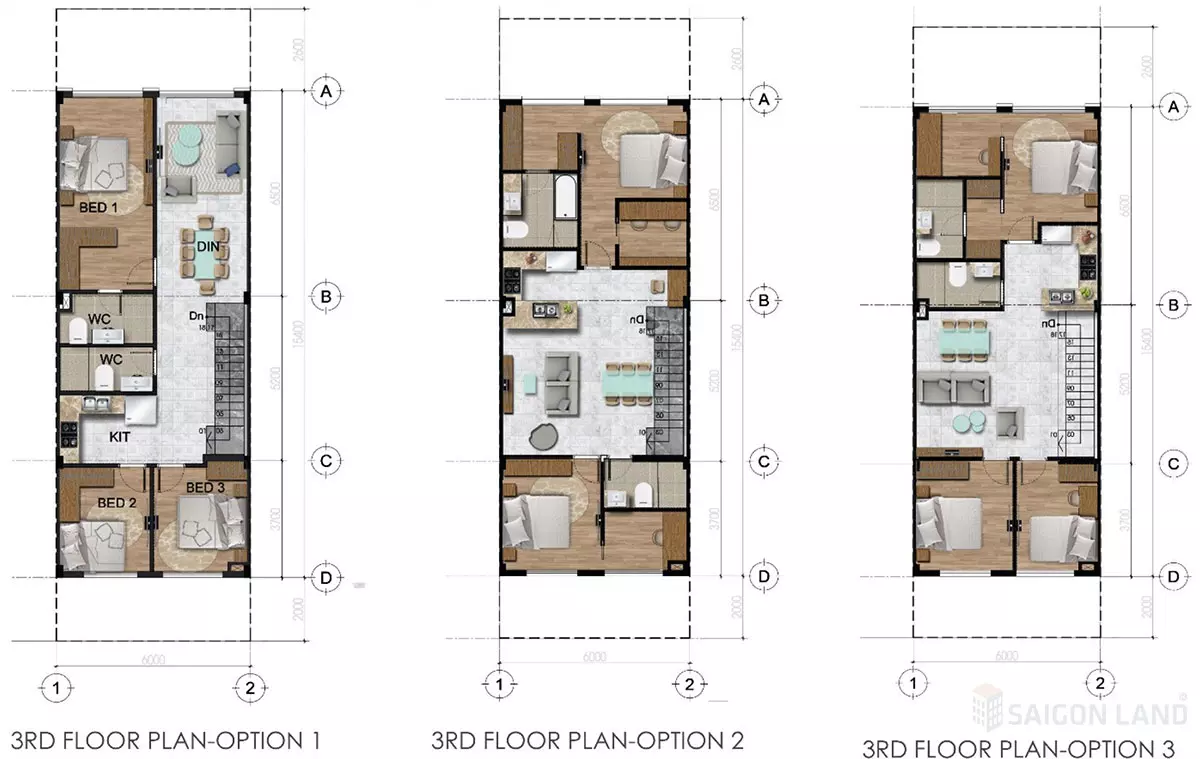 Thiết kế mặt bằng Shophouse 2 mặt tiền Mizuki Park