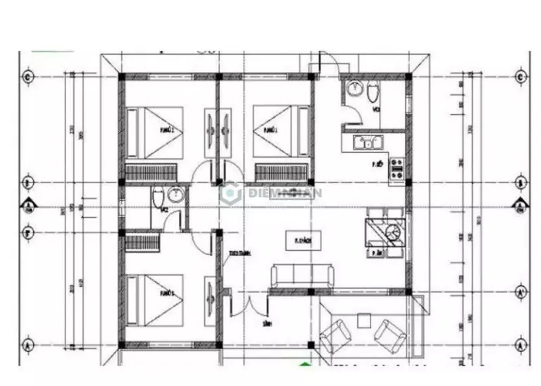 Mẫu thiết kế biệt thự vườn 1 tầng đẹp ở nông thôn