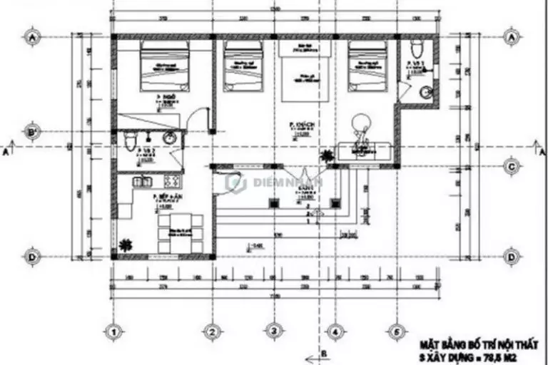 Mẫu thiết kế biệt thự 1 tầng 100m2