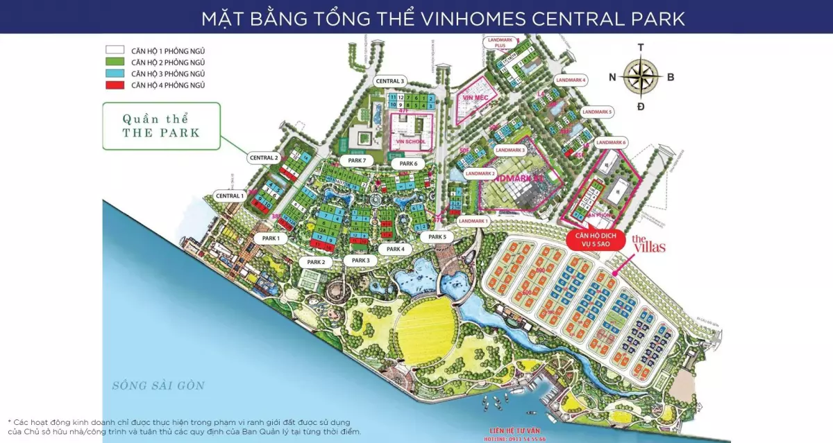 Mặt bằng dự án Vinhomes Central Park