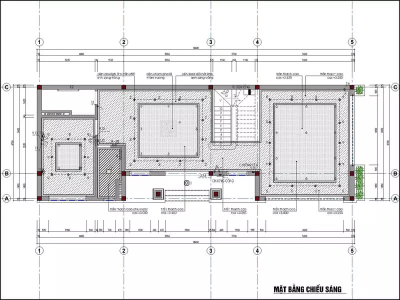 Bản vẽ thiết kế nội thất biệt thự 2D